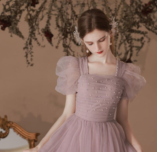 New Engagement Princess Birthday Dinner Annual Meeting Long Dress $379.50 Dana Fashion Color: Pink Purple Size: L Women's clothing Product information: Size: S, M, L Fabric: Skin friendly fabric Pattern: Solid color Style: Korean version Waist type: mid w