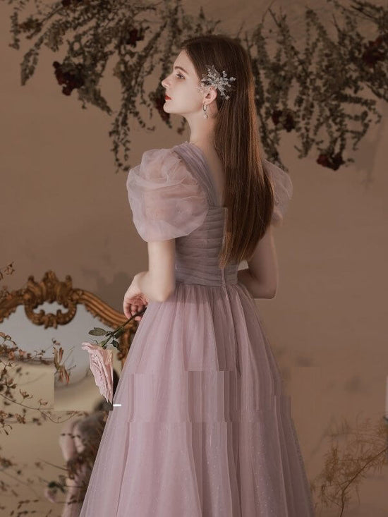 New Engagement Princess Birthday Dinner Annual Meeting Long Dress $379.50 Dana Fashion Color: Pink Purple Size: L Women's clothing Product information: Size: S, M, L Fabric: Skin friendly fabric Pattern: Solid color Style: Korean version Waist type: mid w