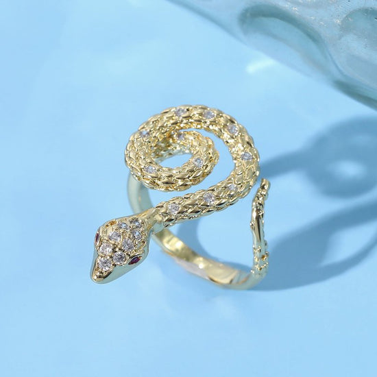 New European And American Diamond Cobra Ring $24.00 Dana Fashion Color: JZ0137 Women's Accessories Product information: Treatment Process: gold inlay Applicable gift-giving occasions: tourism commemoration, festivals, trade fairs, advertising promotions,