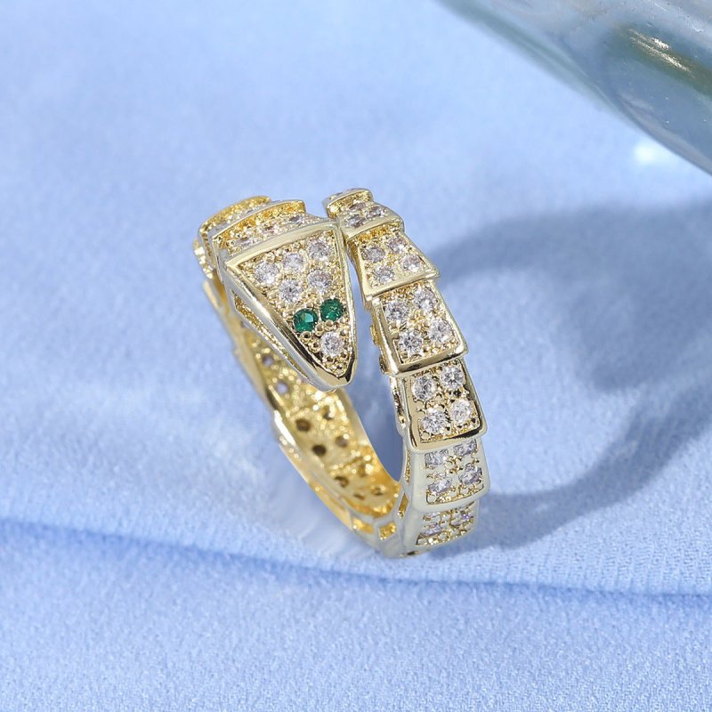 New European And American Diamond Cobra Ring $24.00 Dana Fashion Color: JZ0131 Women's Accessories Product information: Treatment Process: gold inlay Applicable gift-giving occasions: tourism commemoration, festivals, trade fairs, advertising promotions,