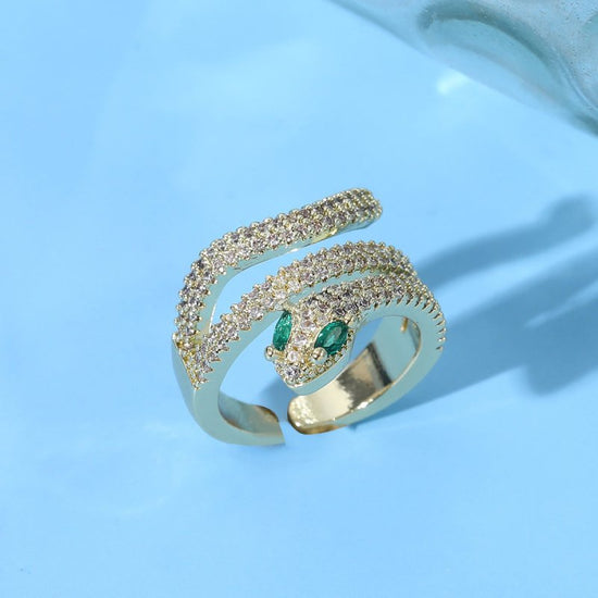 New European And American Diamond Cobra Ring $24.00 Dana Fashion Color: JZ01291 Women's Accessories Product information: Treatment Process: gold inlay Applicable gift-giving occasions: tourism commemoration, festivals, trade fairs, advertising promotions,