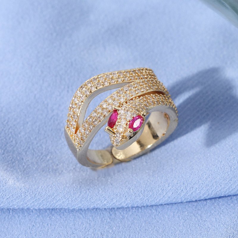New European And American Diamond Cobra Ring $24.00 Dana Fashion Color: JZ01293 Women's Accessories Product information: Treatment Process: gold inlay Applicable gift-giving occasions: tourism commemoration, festivals, trade fairs, advertising promotions,