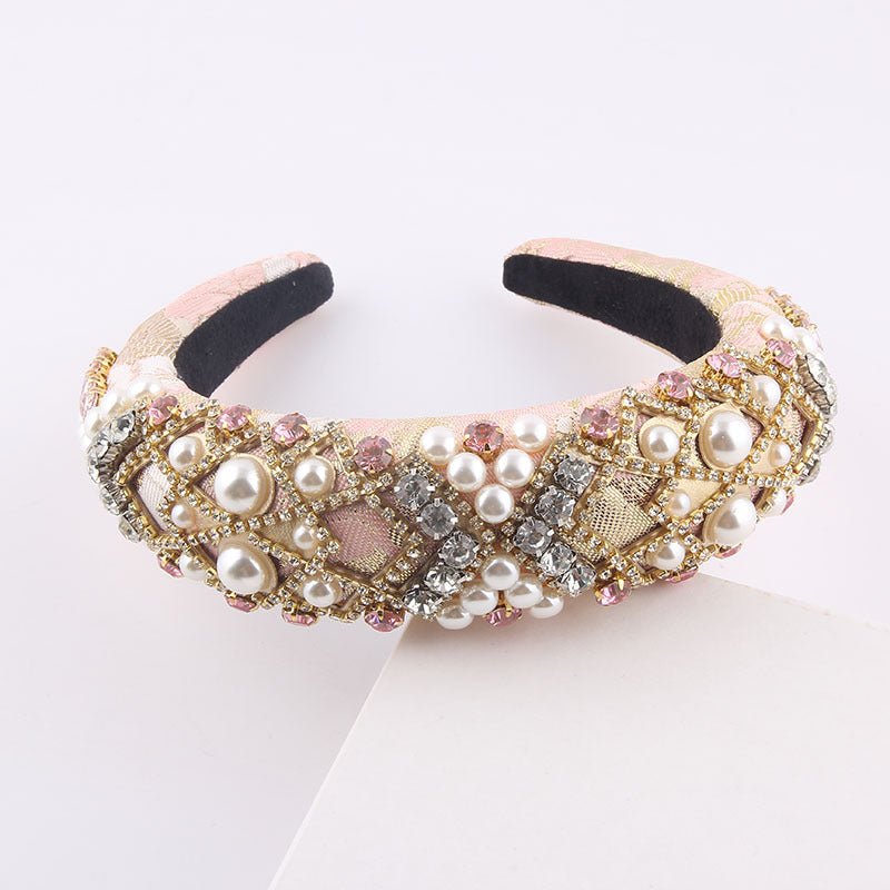 New European And American Style Exaggerated Sponge Baroque Headband $36.73 Dana Fashion Color: A Women's Accessories Product information: Treatment Process: Diamond Color: A,B,C Applicable people: women Material: sponge Popular elements: None Style: Origi