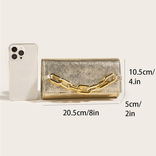 New Evening Clutch Bags For Women Fashion Brand Snake Pattern Wedding Party Pouch Lady Chain Shoulder Crossbody Bag $38.37 Dana Fashion Color: Gold Women's Bags