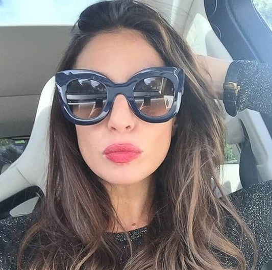New Fashion Cat Eye Sunglasses Women Brand Designer Vintage Gradient Cat Eye Sun Glasses Shades For Women $27.48 Dana Fashion Color: Balck Women's Accessories Frame material： PC