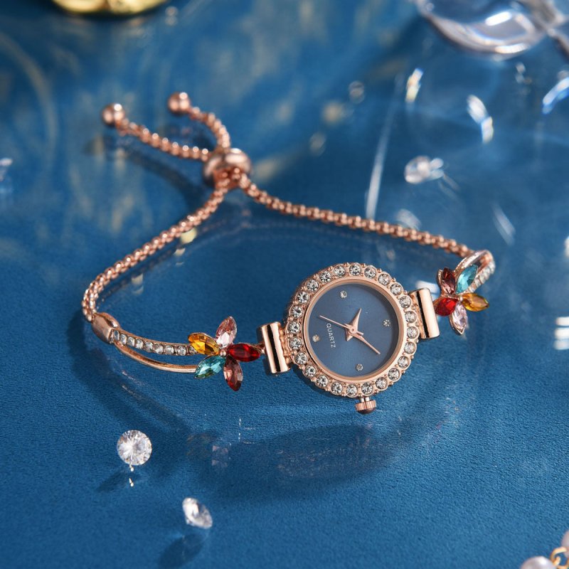 New Fashion Diamond Round Women's Watch Adjustable Bracelet Watch Women's Quartz Watch $19.90 Dana Fashion Color: Rose Gold Blue Women's Accessories Product information: Color: rose gold Black, rose gold blue, rose gold Green, rose gold powder, gold, rose