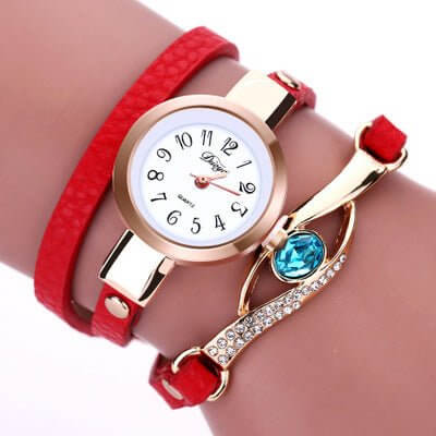 New Fashion Hot Women's Belt Three Circle Wristwatch $12.37 Dana Fashion Color: Red Women's Accessories Product information: Display type: pointer Applicable crowd: Female Style: Fashion Waterproof: No Movement type: Quartz Movement brand: 58 Thickness: l