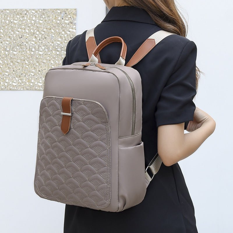 New Fashion Retro Fish Pattern Simple Backpack Large Capacity $36.99 Dana Fashion Color: Beige Women's Bags Product information: Lining text: Polyester Applicable scenario: Daily competition Color: creamy-white, khaki, gray, black Outer bag type: split po