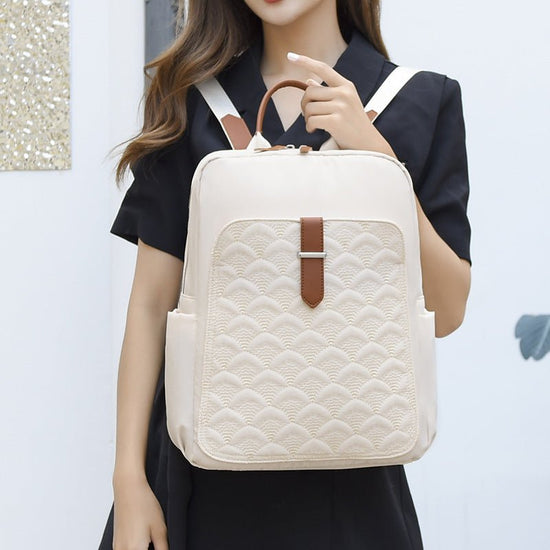 New Fashion Retro Fish Pattern Simple Backpack Large Capacity $36.99 Dana Fashion Color: Beige Women's Bags Product information: Lining text: Polyester Applicable scenario: Daily competition Color: creamy-white, khaki, gray, black Outer bag type: split po