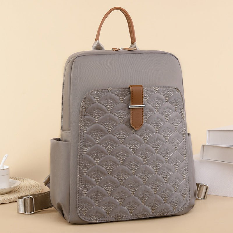 New Fashion Retro Fish Pattern Simple Backpack Large Capacity $36.99 Dana Fashion Color: Khaki Women's Bags Product information: Lining text: Polyester Applicable scenario: Daily competition Color: creamy-white, khaki, gray, black Outer bag type: split po