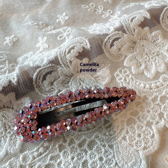 New High-grade Drop-shaped All-match Side Barrettes $15.00 Dana Fashion Color: Bayberry Blue Women's Accessories Product information: Processing process: manual Color: water drop-Camellia Pink, water drop-ink blue, water drop-Blue Gold, water drop-dragon