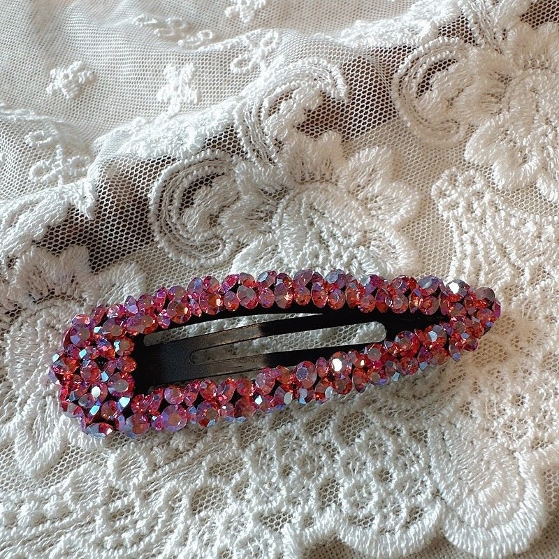 New High-grade Drop-shaped All-match Side Barrettes $15.00 Dana Fashion Color: Pitaya Women's Accessories Product information: Processing process: manual Color: water drop-Camellia Pink, water drop-ink blue, water drop-Blue Gold, water drop-dragon fruit,