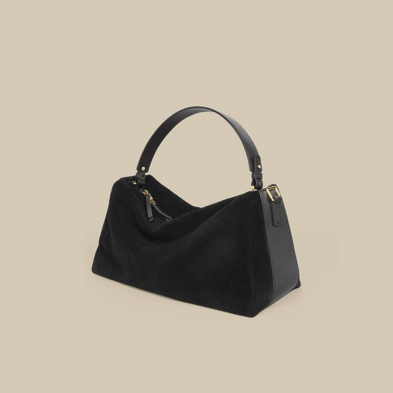 New High-grade Versatile Cowhide Handbag $119.99 Dana Fashion Color: Black Women's Bags Product information: Lining texture: fabric Applicable scenario: Daily configuration Color: brown, black Outer bag type: Three-dimensional pocket Leather features: two