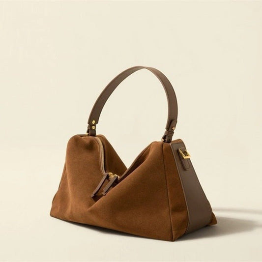 New High-grade Versatile Cowhide Handbag $119.99 Dana Fashion Color: Black Women's Bags Product information: Lining texture: fabric Applicable scenario: Daily configuration Color: brown, black Outer bag type: Three-dimensional pocket Leather features: two