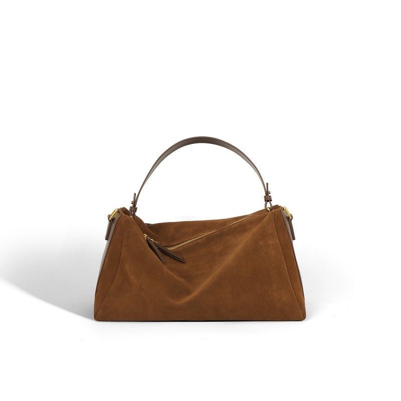 New High-grade Versatile Cowhide Handbag $119.99 Dana Fashion Color: Brown Women's Bags Product information: Lining texture: fabric Applicable scenario: Daily configuration Color: brown, black Outer bag type: Three-dimensional pocket Leather features: two