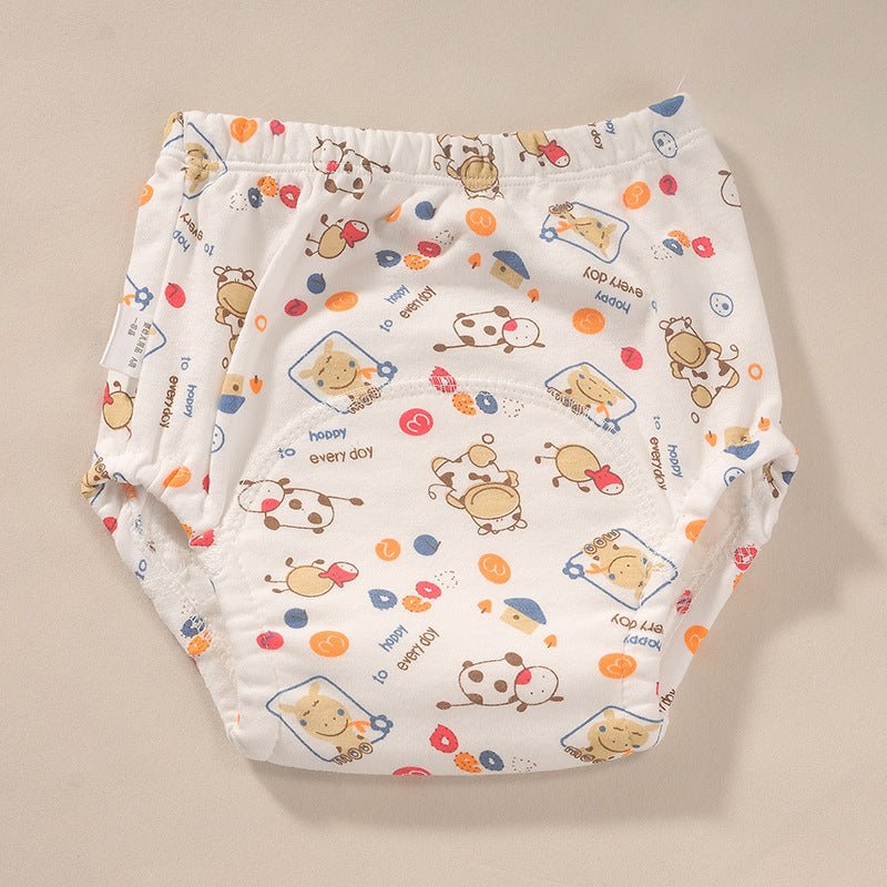 New Infant Breathable Training Pants $13.87 Dana Fashion Color: Cow Size: 100 Baby Clothing Product information: Material: cotton Safety level: Class A Applicable age: 6-12 months, 1-3 years old, 0-6 months Suitable weight: below 18kg Size Information: Si