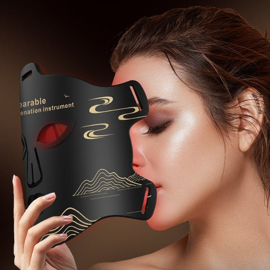 New Infrared Phototherapy Beauty Apparatus Face Led Color Light Skin Rejuvenation Beauty Mask $78.00 Dana Fashion format: Black Gold Beauty Tools Product information: Applicable scenarios: household, commercial Efficacy: moisturizing, deep cleansing, fadi