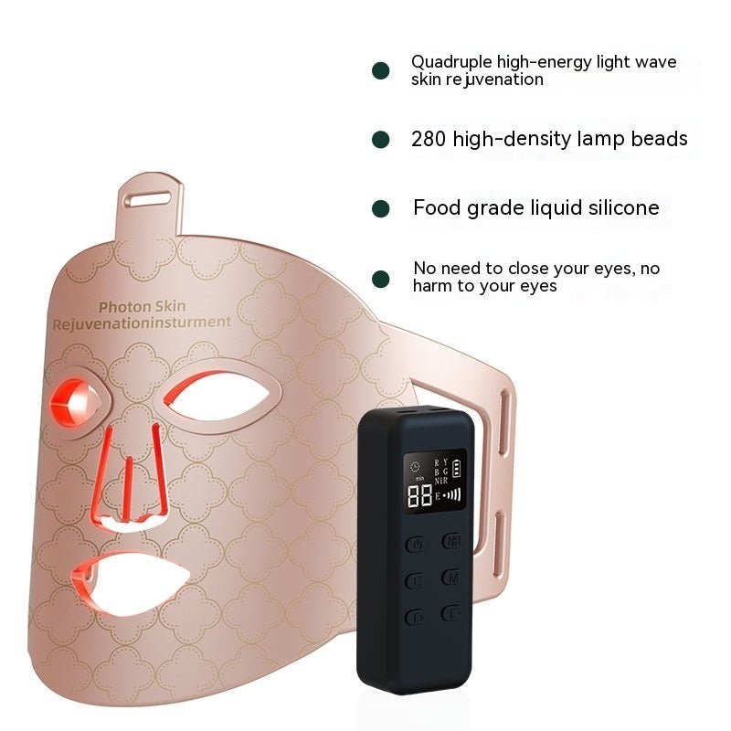 New Infrared Phototherapy Beauty Apparatus Face Led Color Light Skin Rejuvenation Beauty Mask $78.00 Dana Fashion format: Pink Gold Beauty Tools Product information: Applicable scenarios: household, commercial Efficacy: moisturizing, deep cleansing, fadin