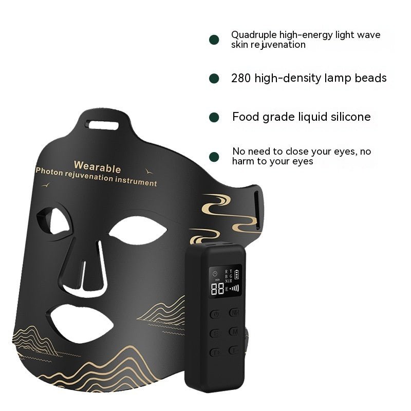 New Infrared Phototherapy Beauty Apparatus Face Led Color Light Skin Rejuvenation Beauty Mask $78.00 Dana Fashion format: Black Gold Lamp Beads Beauty Tools Product information: Applicable scenarios: household, commercial Efficacy: moisturizing, deep clea