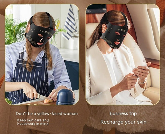 New Infrared Phototherapy Beauty Apparatus Face Led Color Light Skin Rejuvenation Beauty Mask $78.00 Dana Fashion format: Black Gold Beauty Tools Product information: Applicable scenarios: household, commercial Efficacy: moisturizing, deep cleansing, fadi