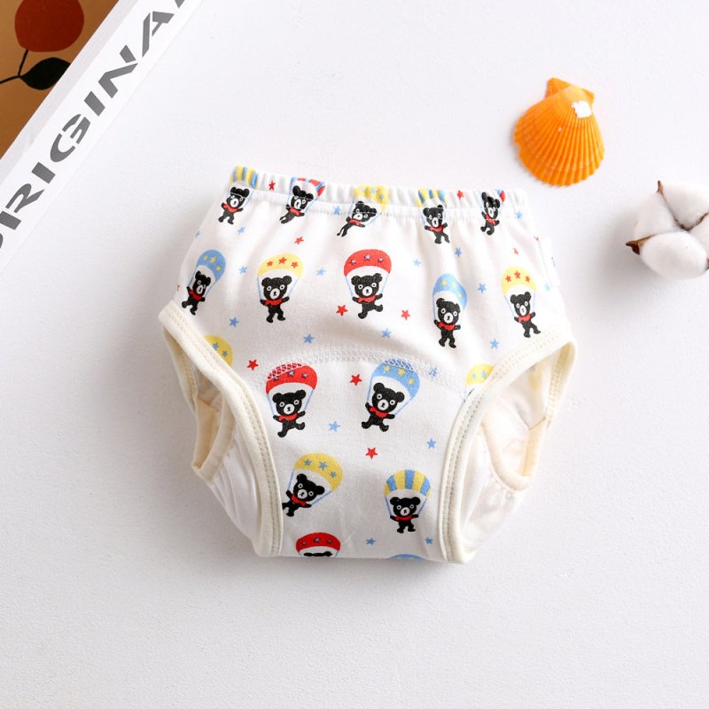 New Korean Wing Guard Baby Gauze Diaper Waterproof Diaper Cotton Diaper Pocket Baby Learning Pants Pull-Up Pants $15.35 Dana Fashion Color: 6 color Size: 100 Baby Clothing Product information: Color: Wings-Red Car, Wings-Grove, Wings-Skydiving Bear, Wings