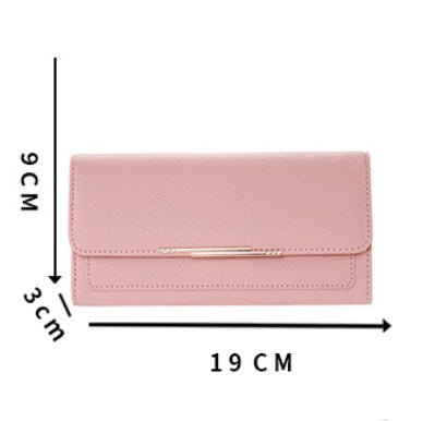 New Ladies' Purse Tri-fold Litchi Pattern $23.63 Dana Fashion Color: Beige Size: 19.9x9x3cm Women's Bags Product information: Color: black, pink, green, beige, brown, gray Function: Ultra Light Material: pu Size: 19.9*9 * 3cm Style: Urban Simplicity Size: