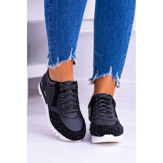 New Leisure Rhinestone Fashion Plus Size Women's Sports Running Shoes $37.59 Dana Fashion Color: Black Size: 35 Women's shoes Product information: Pattern: solid color Applicable sports: Universal Lining material: imitation leather Color: black, silver Up