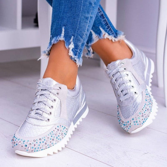 New Leisure Rhinestone Fashion Plus Size Women's Sports Running Shoes $37.59 Dana Fashion Color: Black Size: 35 Women's shoes Product information: Pattern: solid color Applicable sports: Universal Lining material: imitation leather Color: black, silver Up