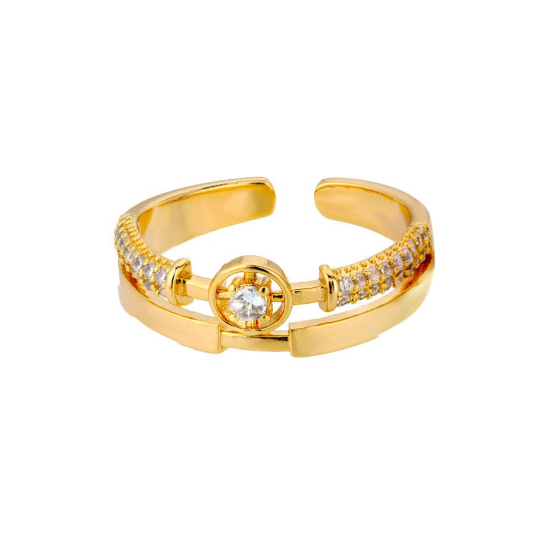New Letter V Open-end Zircon Ring Double Layer $18.21 Dana Fashion Color: 3 Gold Size: Adjustable Opening Women's Accessories Product information: Type: Ring Treatment Process: gold inlaid Color: 2 [gold], 2 [white and gold], 3 [gold], 3 [white and gold],