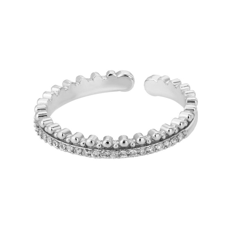 New Letter V Open-end Zircon Ring Double Layer $15.32 Dana Fashion Color: 5 Platinum Size: Adjustable Opening Women's Accessories Product information: Type: Ring Treatment Process: gold inlaid Color: 2 [gold], 2 [white and gold], 3 [gold], 3 [white and go