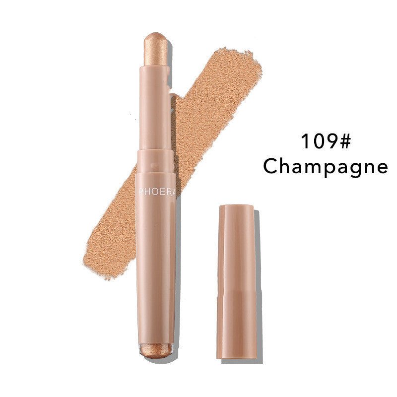 New Monochrome Lipstick Eyeshadow Stick Makeup $35.00 Dana Fashion Color: 109Champagne makeup Product information : Color: yellow, gray, blue, black Number of colors: monochrome Skin Type: General Shelf life: 3 years Color classification: 101# Opals,102#