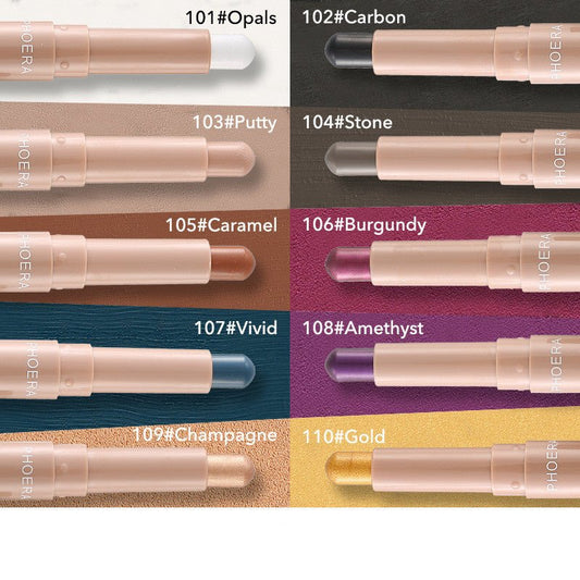 New Monochrome Lipstick Eyeshadow Stick Makeup $35.00 Dana Fashion Color: 101Opals makeup Product information : Color: yellow, gray, blue, black Number of colors: monochrome Skin Type: General Shelf life: 3 years Color classification: 101# Opals,102# Carb
