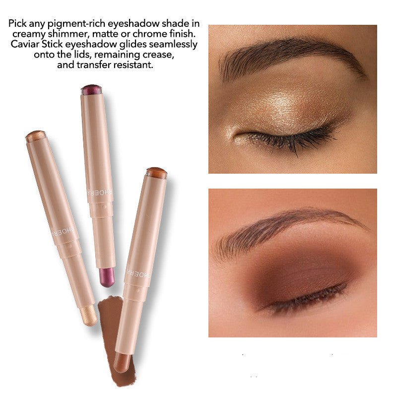 New Monochrome Lipstick Eyeshadow Stick Makeup $35.00 Dana Fashion Color: 101Opals makeup Product information : Color: yellow, gray, blue, black Number of colors: monochrome Skin Type: General Shelf life: 3 years Color classification: 101# Opals,102# Carb