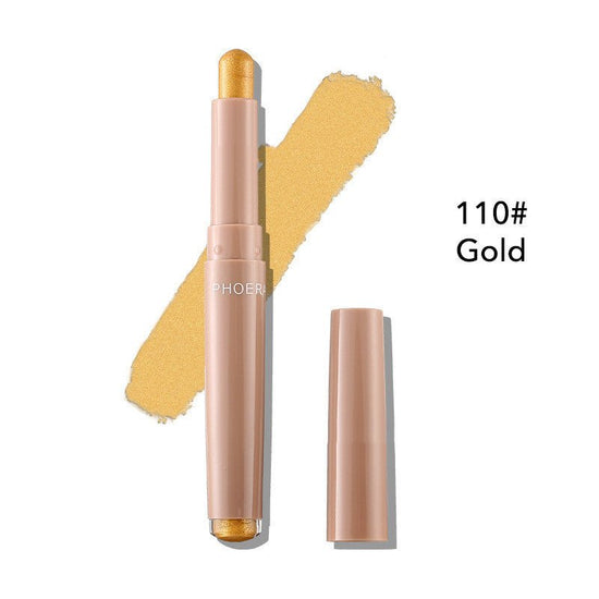 New Monochrome Lipstick Eyeshadow Stick Makeup $35.00 Dana Fashion Color: 110Gold makeup Product information : Color: yellow, gray, blue, black Number of colors: monochrome Skin Type: General Shelf life: 3 years Color classification: 101# Opals,102# Carbo