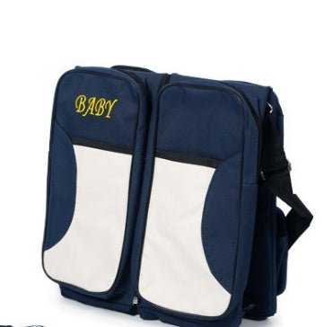 New multi function Mommy bag type baby portable bed folding sleeping basket outdoors baby sleeping baby $131.85 Dana Fashion Color: Blue Baby & Mother