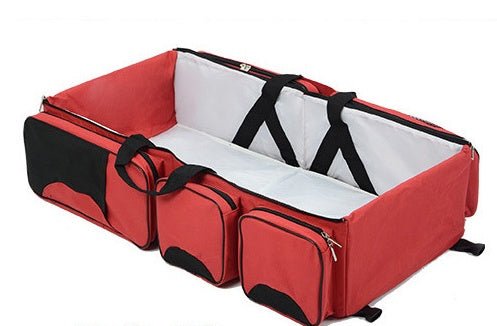 New multi function Mommy bag type baby portable bed folding sleeping basket outdoors baby sleeping baby $131.85 Dana Fashion Color: Beige Baby & Mother