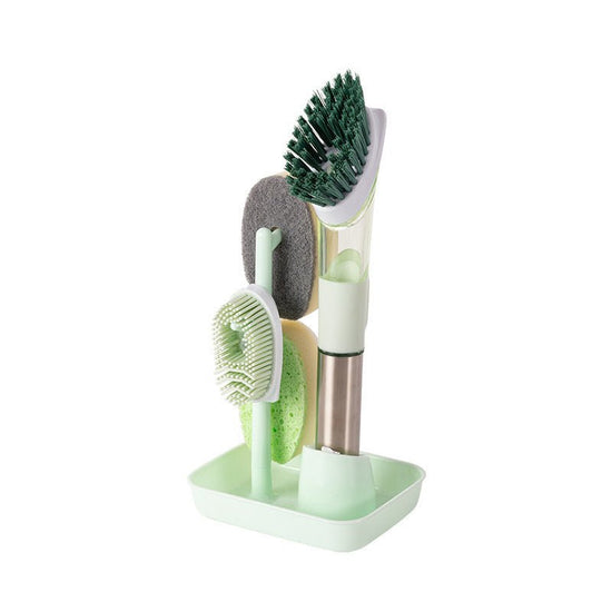 New Multifunctional Dish Brush Household Kitchen Oily Sponge Long Handle Cleaning Brush $30.00 Dana Fashion Color: Green Dana's Kitchen Overview: 1. The button is completely covered with high-quality silicone rubber and will not tear or leak. 2. The dishw