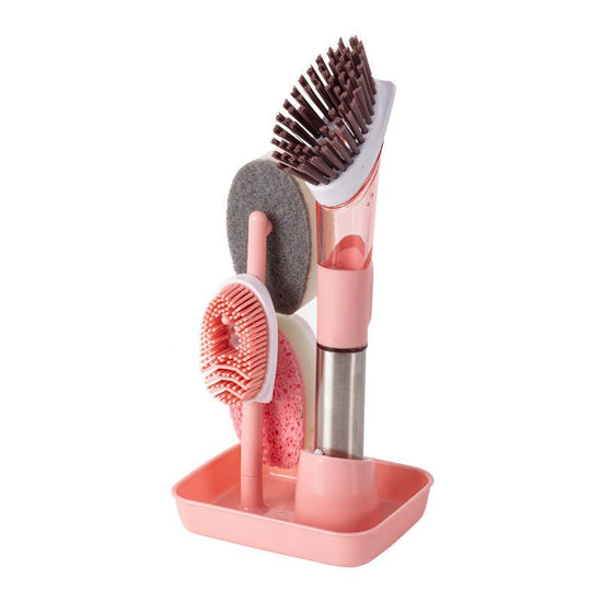 New Multifunctional Dish Brush Household Kitchen Oily Sponge Long Handle Cleaning Brush $30.00 Dana Fashion Color: Pink Dana's Kitchen Overview: 1. The button is completely covered with high-quality silicone rubber and will not tear or leak. 2. The dishwa