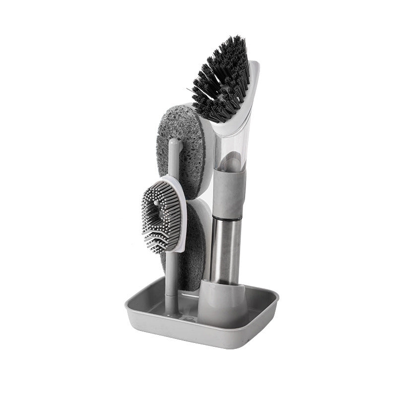 New Multifunctional Dish Brush Household Kitchen Oily Sponge Long Handle Cleaning Brush $30.00 Dana Fashion Color: Grey Dana's Kitchen Overview: 1. The button is completely covered with high-quality silicone rubber and will not tear or leak. 2. The dishwa