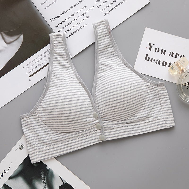 New Nursing Bra Pregnant Women Underwear Maternity Breastfeeding Bra $17.99 Dana Fashion Color: Gray stripes Size: 2XL Women's clothing P roduct information: Fabric Name: Cotton Main fabric composition: cotton Main fabric ingredient content: 95 (%) Lining