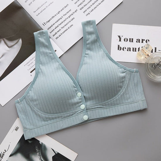 New Nursing Bra Pregnant Women Underwear Maternity Breastfeeding Bra $17.99 Dana Fashion Color: Fog blue Size: 2XL Women's clothing P roduct information: Fabric Name: Cotton Main fabric composition: cotton Main fabric ingredient content: 95 (%) Lining com