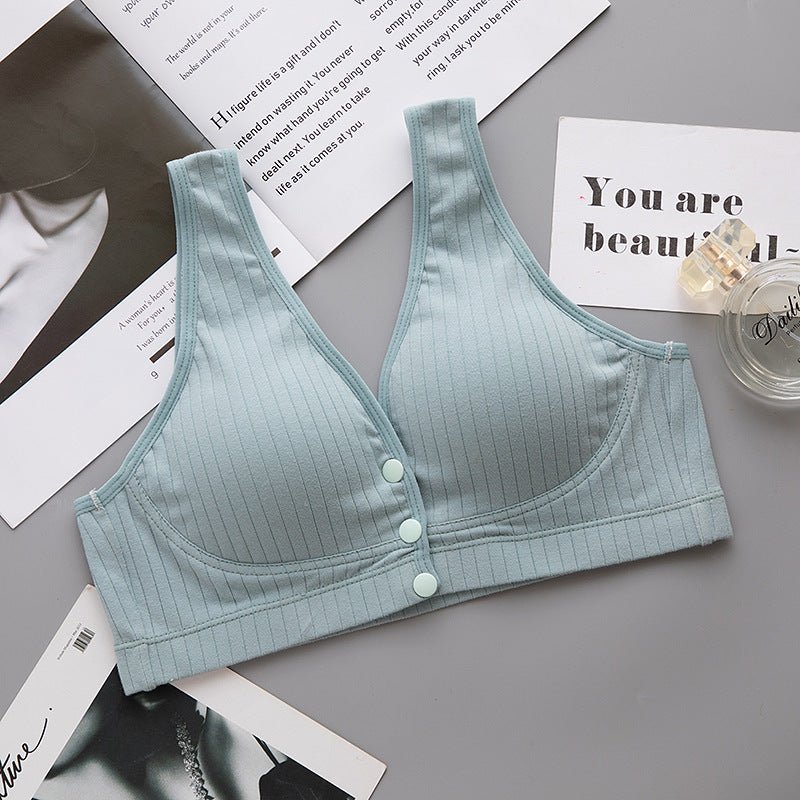 New Nursing Bra Pregnant Women Underwear Maternity Breastfeeding Bra $17.99 Dana Fashion Color: Fog blue Size: 2XL Women's clothing P roduct information: Fabric Name: Cotton Main fabric composition: cotton Main fabric ingredient content: 95 (%) Lining com