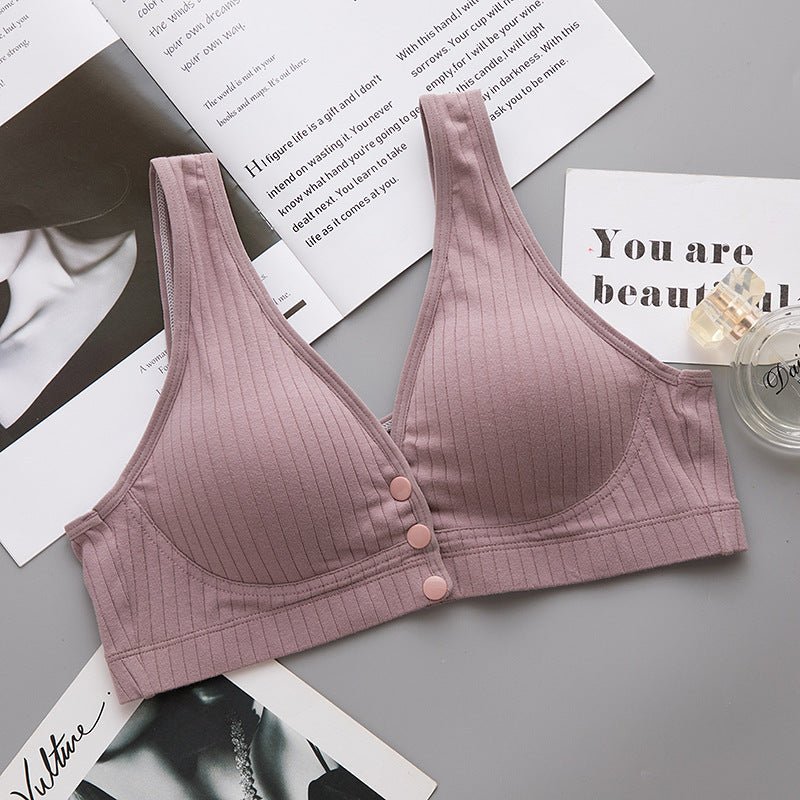 New Nursing Bra Pregnant Women Underwear Maternity Breastfeeding Bra $17.99 Dana Fashion Color: Deep purple Size: 2XL Women's clothing P roduct information: Fabric Name: Cotton Main fabric composition: cotton Main fabric ingredient content: 95 (%) Lining