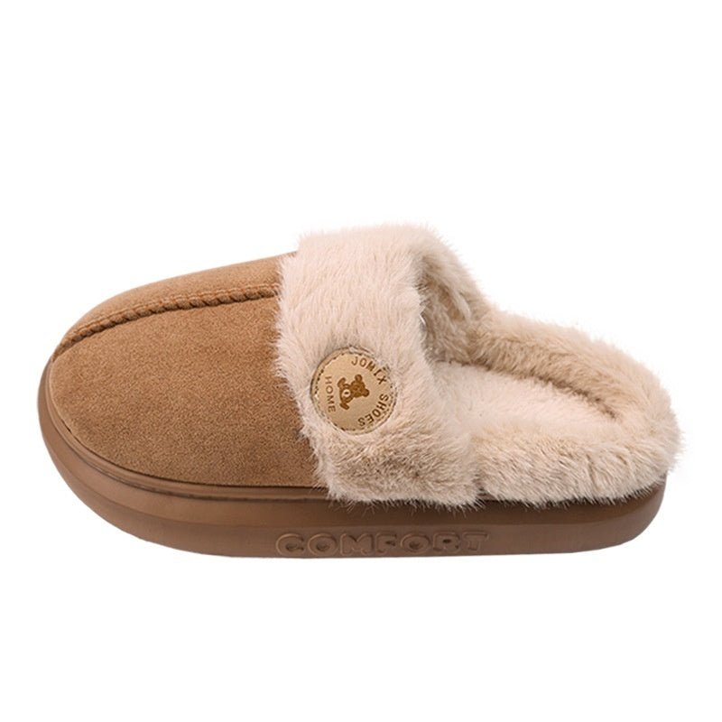 New Plush Slippers For Women Men Winter Warm Home Slipper Indoor Thick-soled Fleece Shoes $39.18 Dana Fashion Color: Black Size: 40to41 Women's shoes Overview: Unique design, stylish and beautiful. Good material, comfortable wear. A variety of colors, any