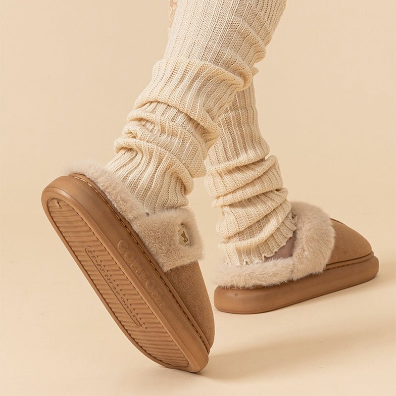 New Plush Slippers For Women Men Winter Warm Home Slipper Indoor Thick-soled Fleece Shoes $39.18 Dana Fashion Color: Black Size: 40to41 Women's shoes Overview: Unique design, stylish and beautiful. Good material, comfortable wear. A variety of colors, any