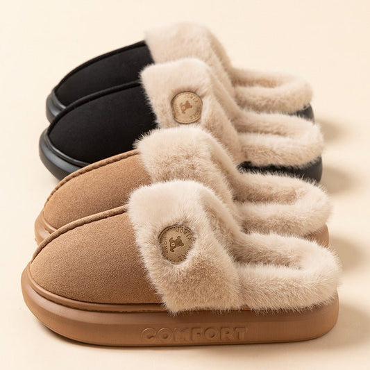 New Plush Slippers For Women Men Winter Warm Home Slipper Indoor Thick-soled Fleece Shoes $39.18 Dana Fashion Color: Black Size: 40to41 Women's shoes Overview: Unique design, stylish and beautiful. Good material, comfortable wear. A variety of colors, any