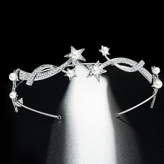 New Princess XINGX Bridal Crown Headband $19.00 Dana Fashion Color: Default Women's Accessories Product information: Treatment Process: Electroplating Color: default Style: Women's Material: Alloy Shape: Wave The crown alloy surface is approximately 28 ce