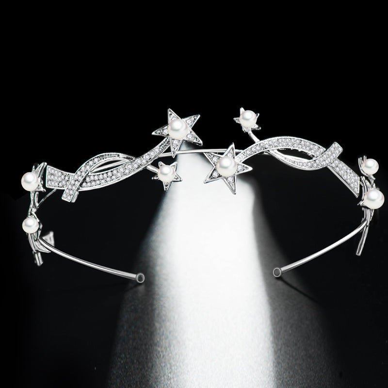 New Princess XINGX Bridal Crown Headband $19.00 Dana Fashion Color: Default Women's Accessories Product information: Treatment Process: Electroplating Color: default Style: Women's Material: Alloy Shape: Wave The crown alloy surface is approximately 28 ce