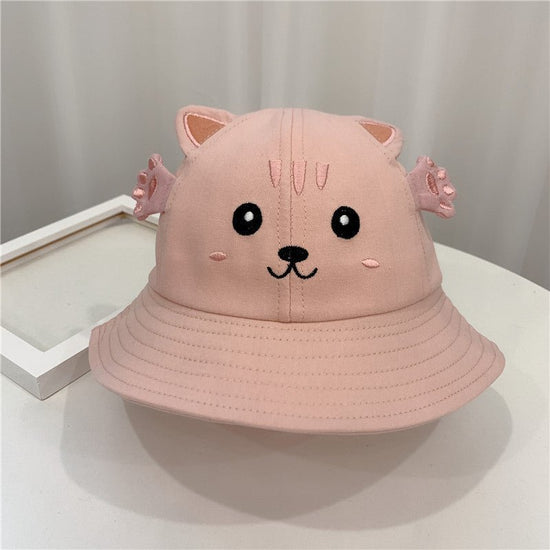 New Products Kitten And Frog Sun Hat Small Pot Hat Baby Hat $14.51 Dana Fashion Color: Pink Baby Clothing Product Information Product category: fisherman hat Applicable gender: neutral/male and female Material: cotton Suitable season: summer, spring Size: