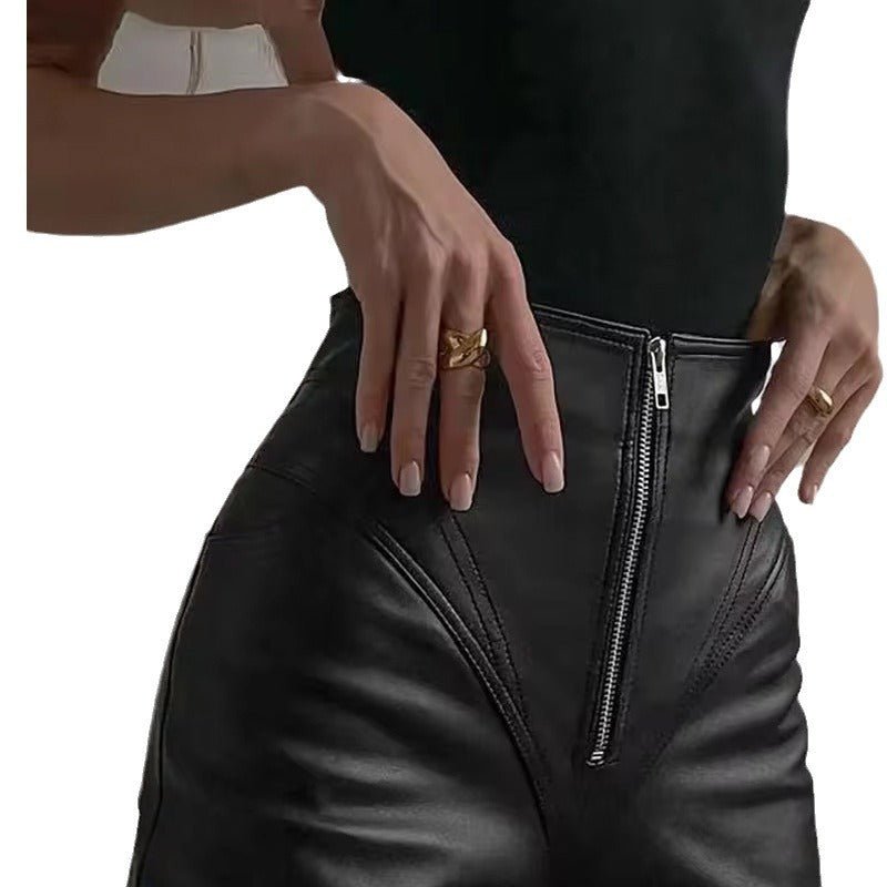 New PU Casual Leather Pants Women's Long Ankle-length Slim-fit $69.00 Dana Fashion Color: Black Size: L Women's clothing Product information: Color: Black Elasticity: Micro elasticity Pants length: cropped pants Waist type: high waist Size: S,M,L,XL Style